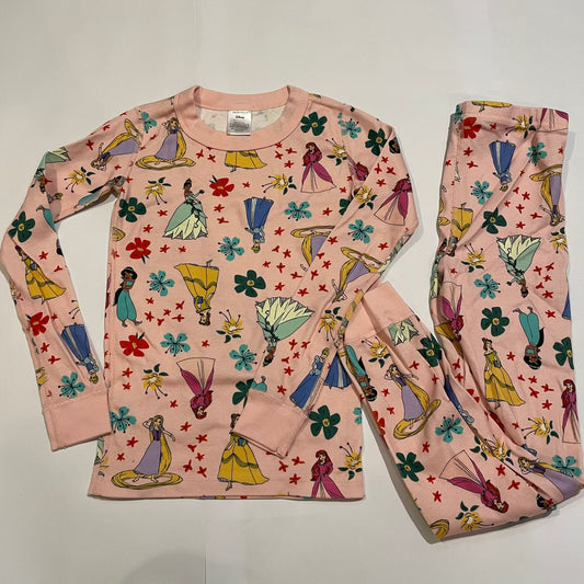 #126 Hanna Andersson 120 (6-7) LJ Pink Disney Princess Jammies EUC