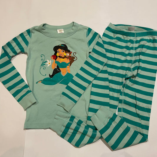 #126 Hanna Andersson 120 (6-7) LJ Disney Jasmine Jammies GUC