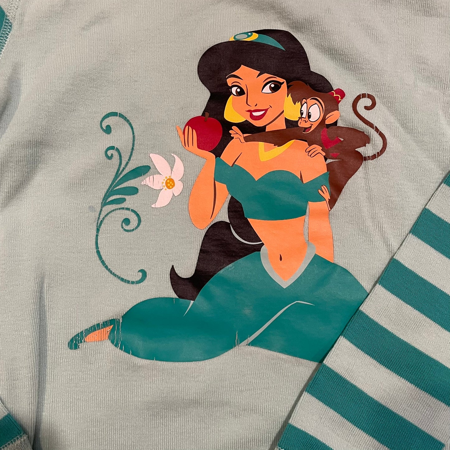 #126 Hanna Andersson 120 (6-7) LJ Disney Jasmine Jammies GUC