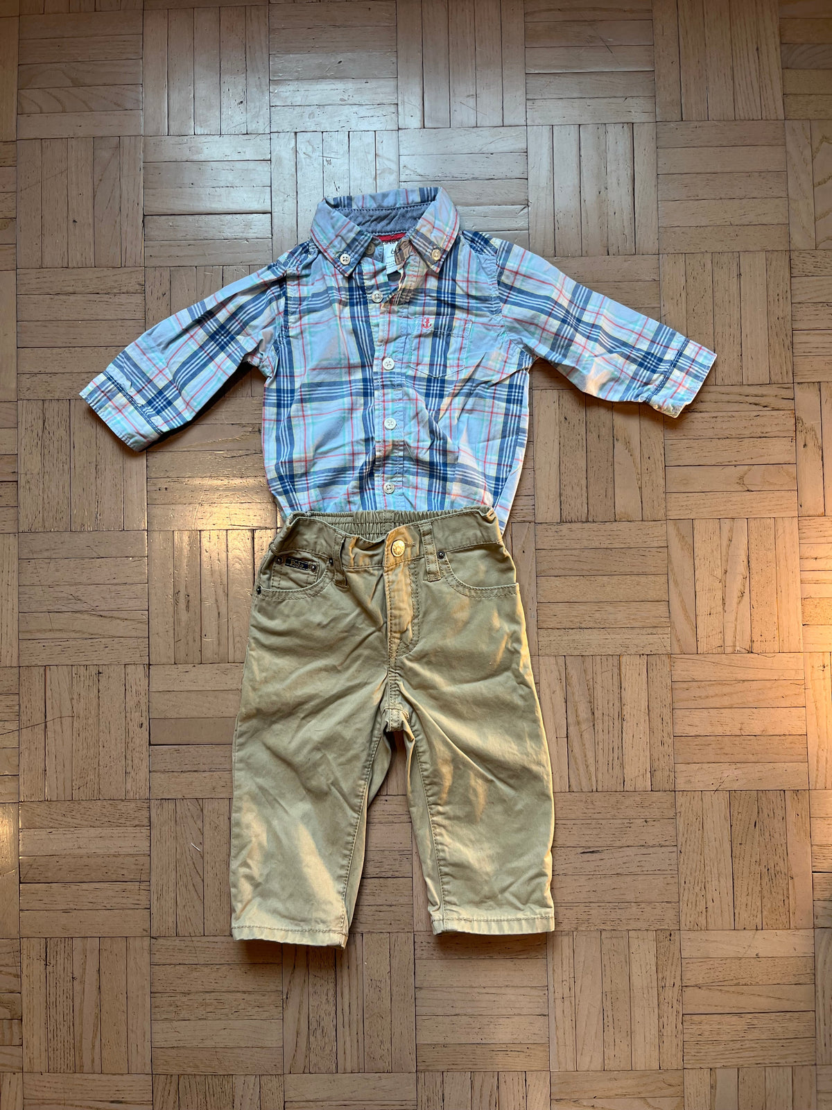 #195 boys 6-9 months bodysuit with Polo Ralph Lauren pants