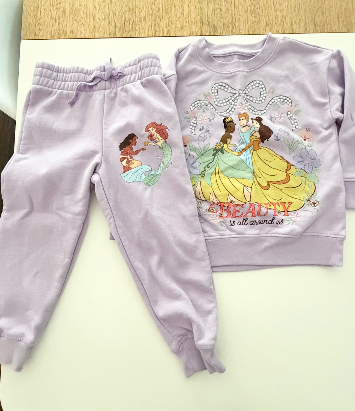 #117, Girls 4T, Disney purple princess jogger set, New