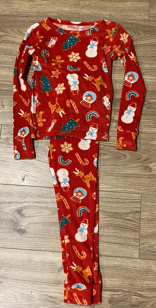 Seller #100 Girls Size 6 Cat and Jack Snuggly Soft Christmas Pajamas