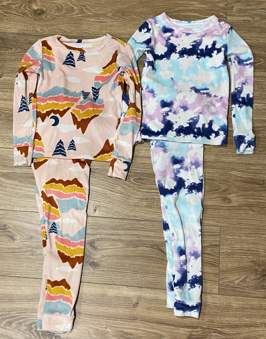 Seller #100 Girls Size 6 Cat and Jack Snuggly Soft Pajamas Set of 2 Mountains/Watercolor