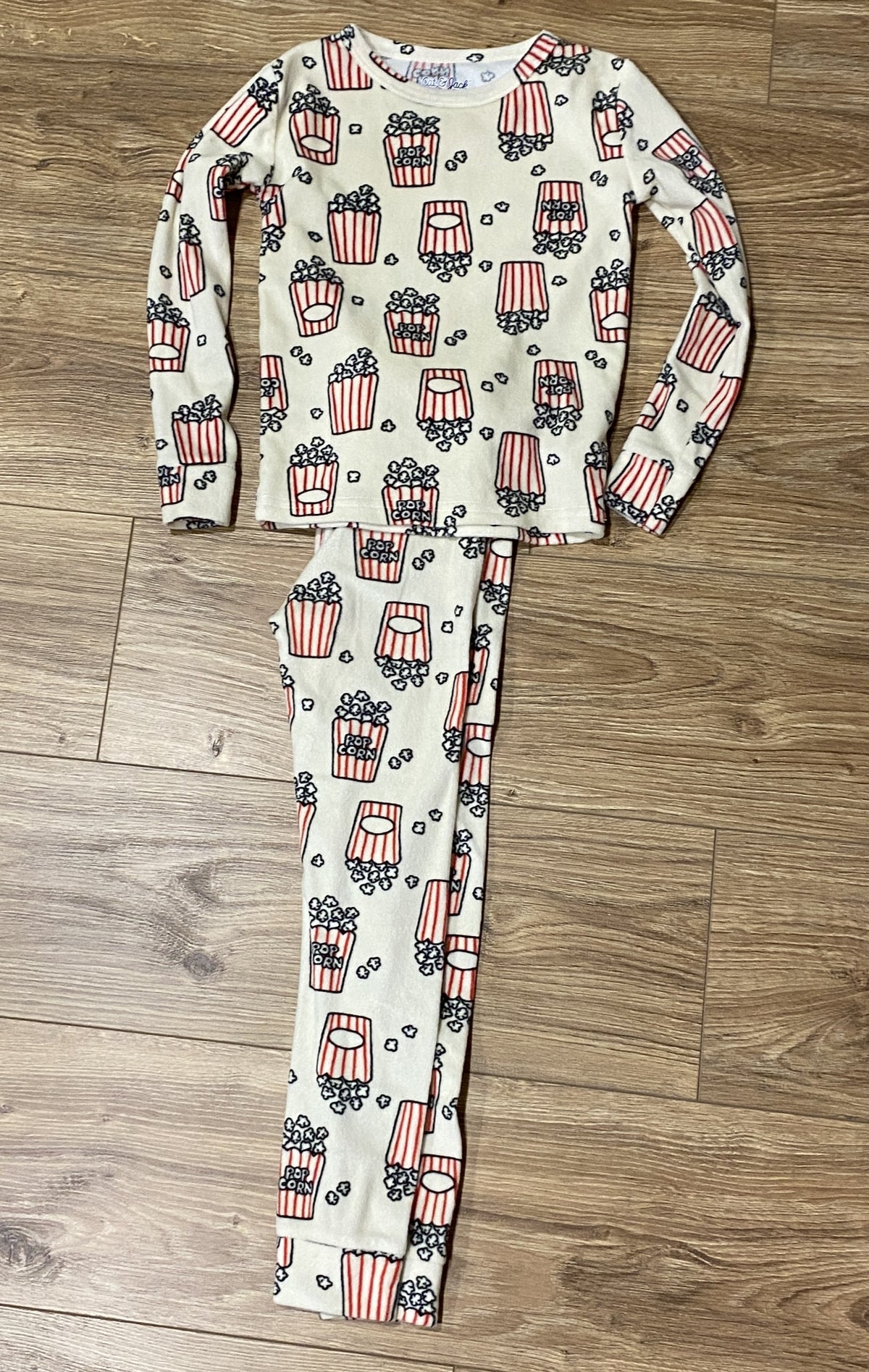 Seller #100 Boys Size 6 Cat and Jack Popcorn Snuggly Soft Pajamas