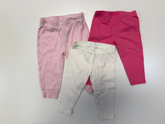 #110 Carter's Girls Leggings Bundle Set of 3 6 mo.