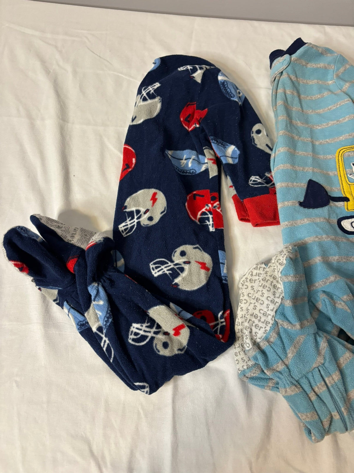 #90: Carters Baby Fleece Footed Pajamas Bundle (3 Pieces, Size 12 Months)