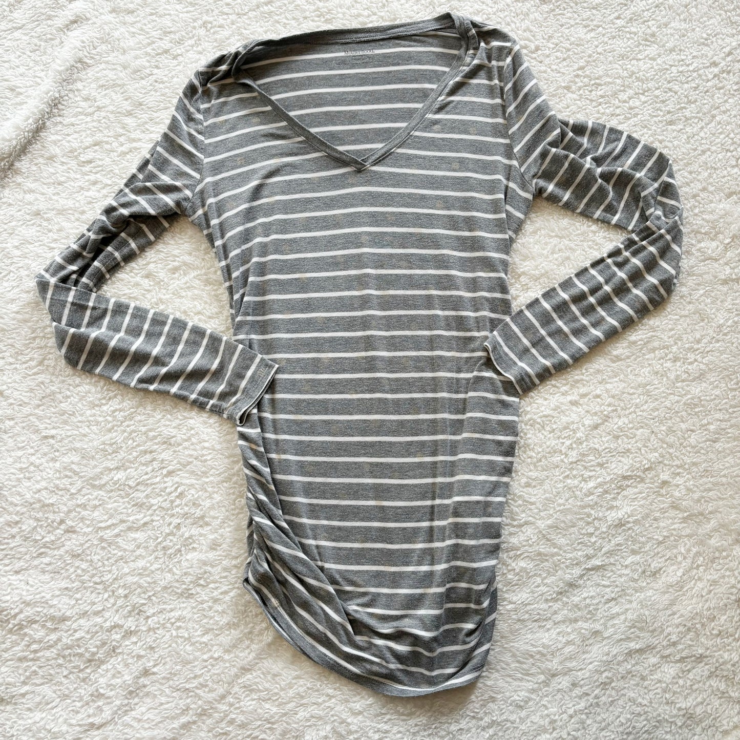 #11 Motherhood Maternity Striped Long Sleeve Top Size Small