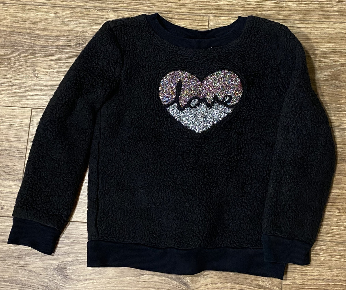 Seller #100 Girls Size 6/6X Cat and Jack Fleece Love Sweater