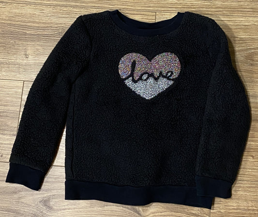 Seller #100 Girls Size 6/6X Cat and Jack Fleece Love Sweater