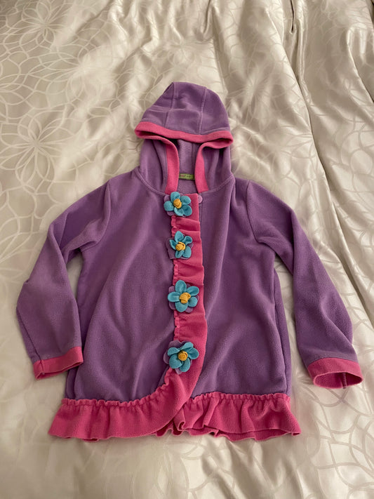 #57 Girls Millie loves Lily fleece jacket in purple, size 8