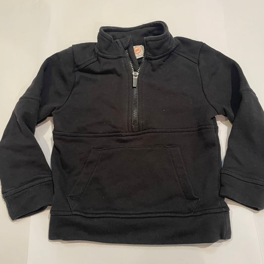 #126 Boys Wonder Nation 4T Black Quarterzip Sweater GUC