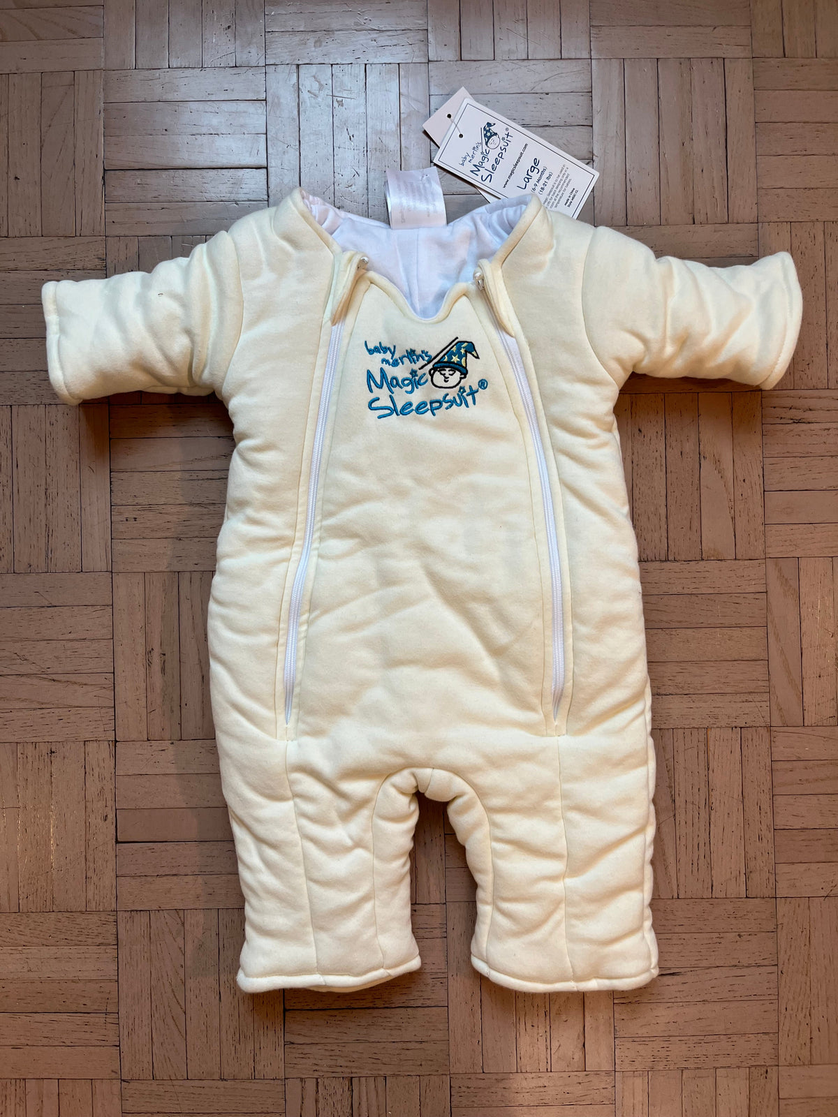 #195 NWT Baby Merlin Magic Sleep Suit, size large for 6 to 9 months