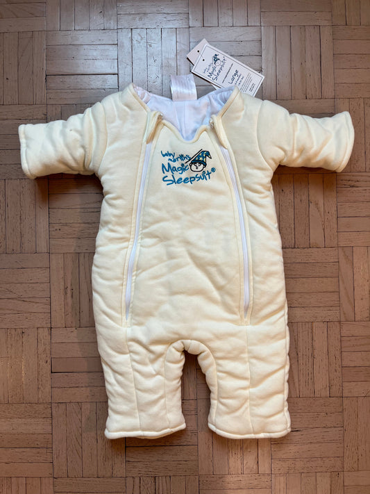 #195 NWT Baby Merlin Magic Sleep Suit, size large for 6 to 9 months