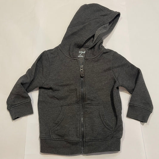 #126 Boys Cat & Jack Gray Zipup Sweatshirt 2T GUC