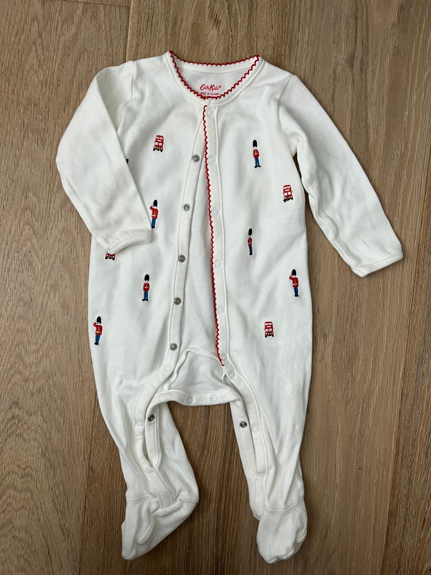 #47 Gender neutral 6-12 month London themed snap Pajamas