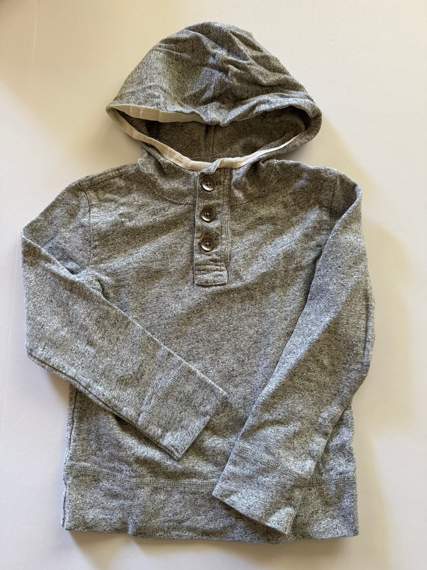 REDUCED #92 boys 4/5 crewcuts gray hooded long sleeve button top
