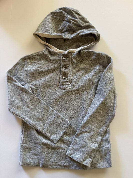 REDUCED #92 boys 4/5 crewcuts gray hooded long sleeve button top
