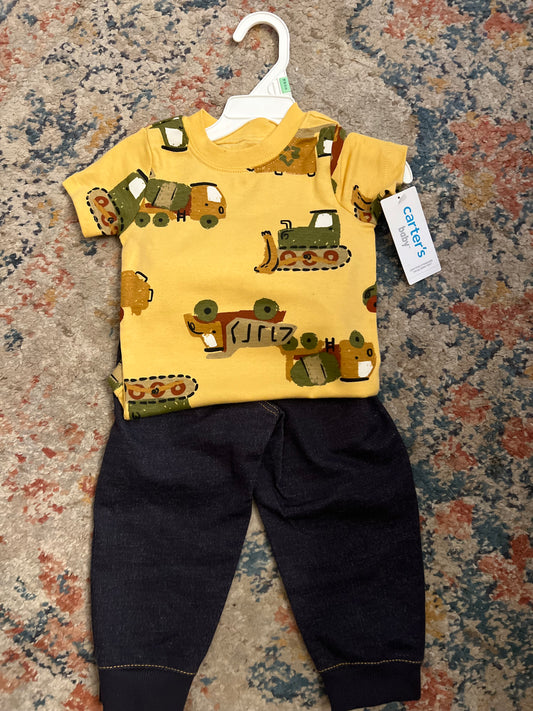REDUCED NEW w/tags Carters Boy Construction Onesie & Pants Set  (18 months)