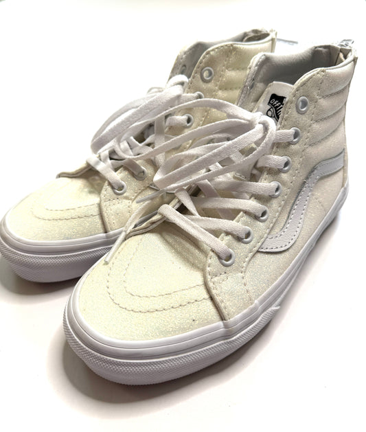 Seller 89 Girls Size 2 Vans White Sparkle NWOT