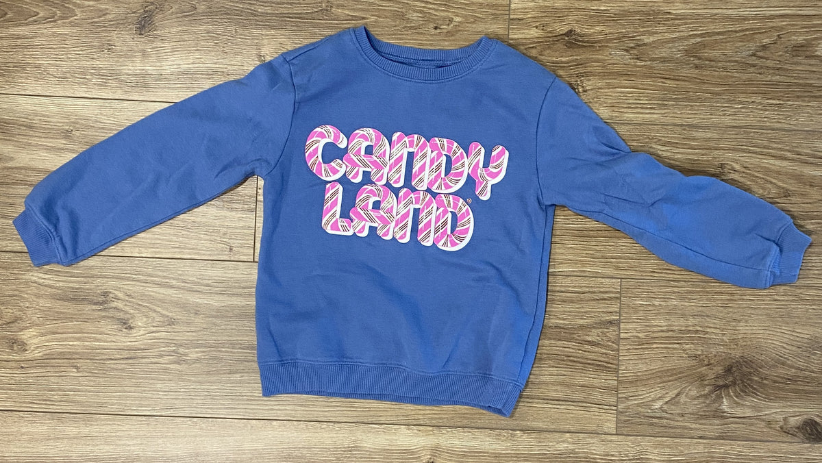 Seller #100 Girls Size M 7-8 Candy Land Sweatshirt