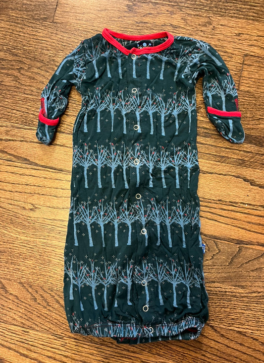 #67 Kickee Pants Christmas Gown 0-3 months