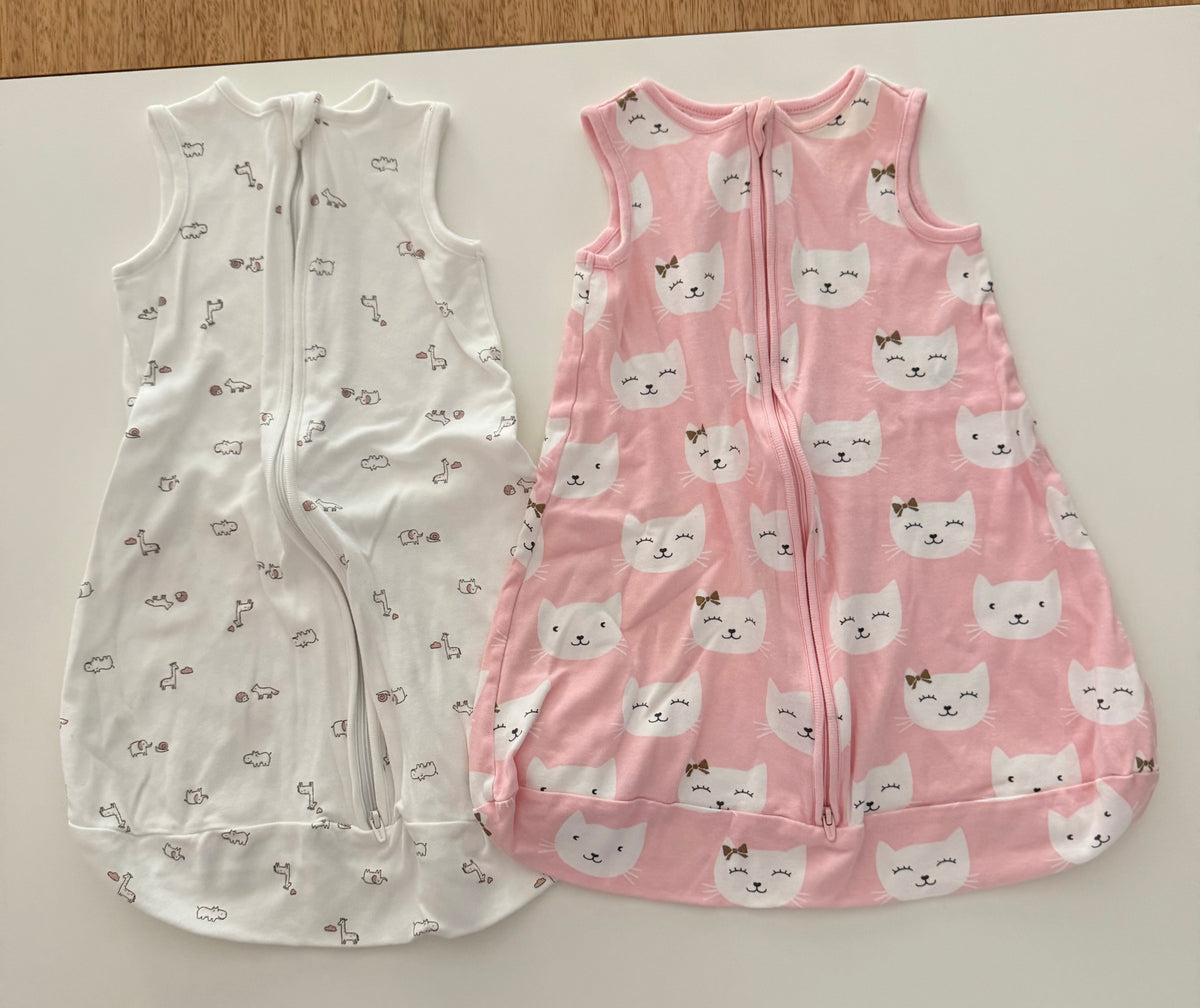 #117, Girls 0-3M, Carter’s Sleep Sack Swaddle, GUC