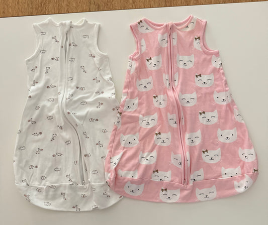 #117, Girls 0-3M, Carter’s Sleep Sack Swaddle, GUC