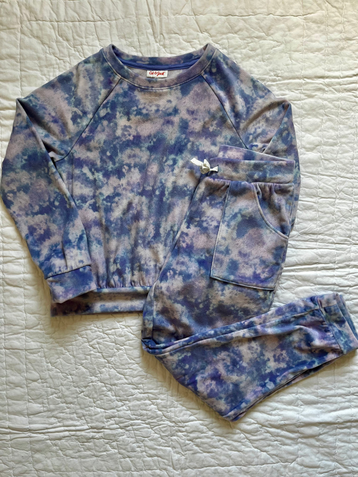 Seller #165 Girls Cat & Jack Purple Loungewear Set Size L (10-12)