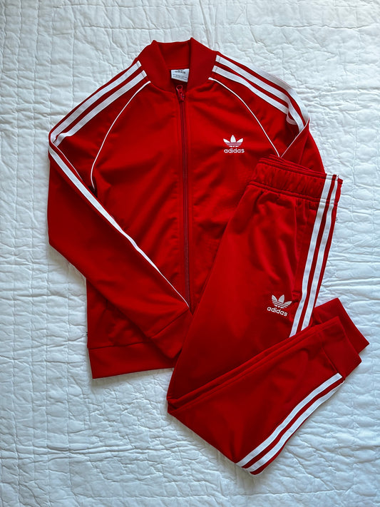 Seller #165 Girls Adidas Red Track Jacket and Pants Size M (11-12)