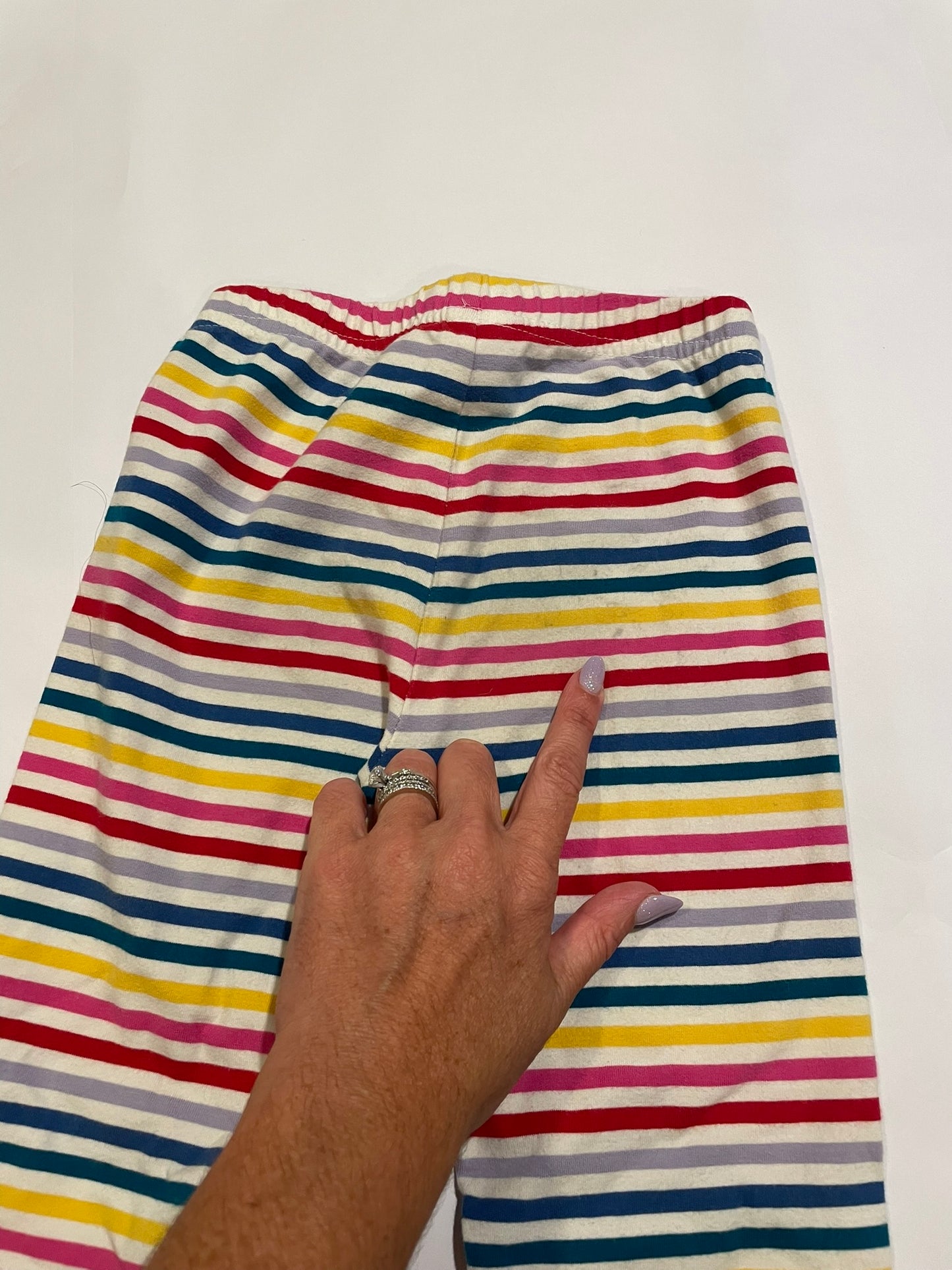 #126 Girls Hanna Andersson 110 (5T) Striped leggings Play