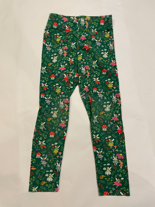 #126 Girls Boden 4-5 Green Fairy Leggings GUC