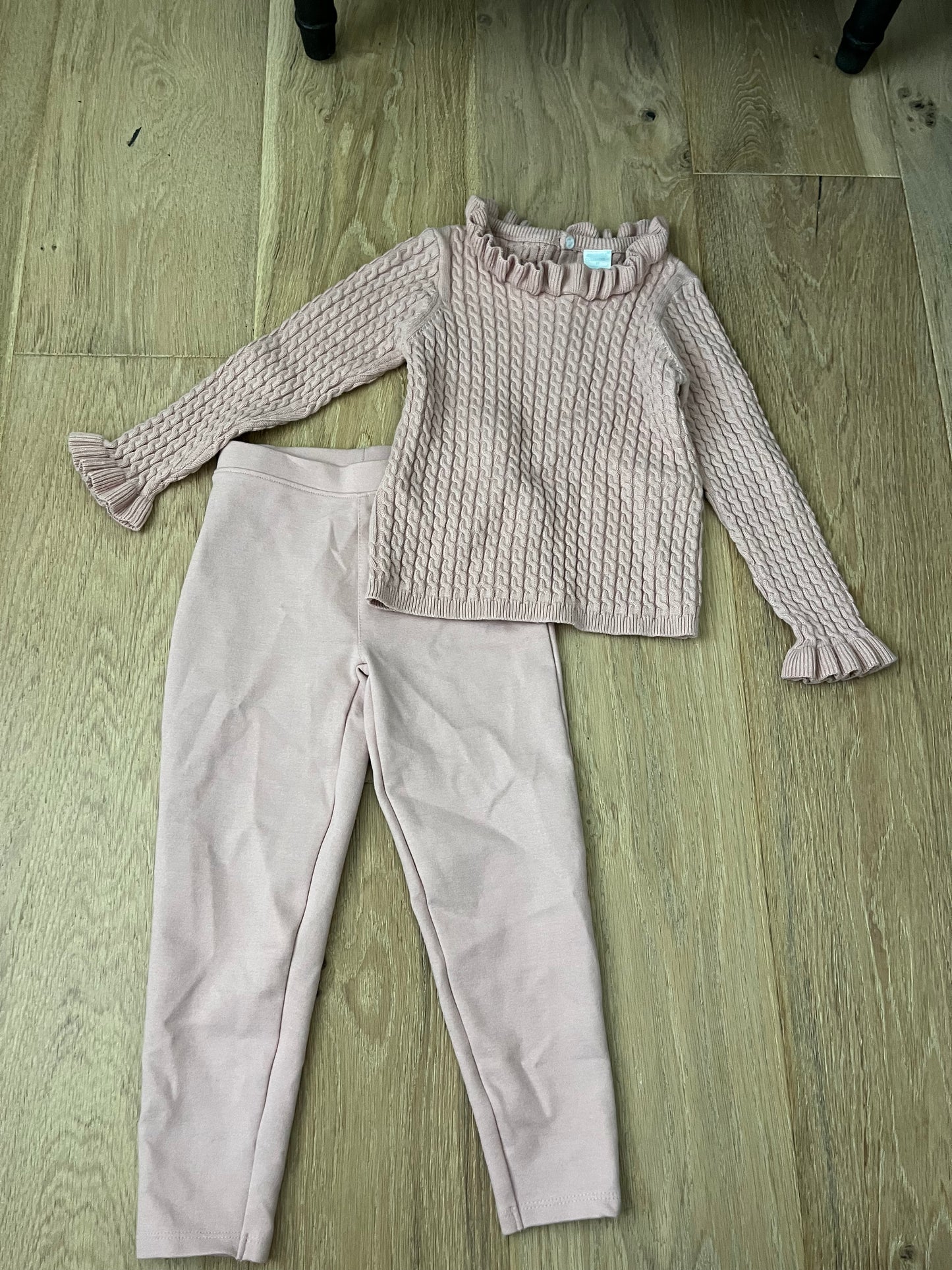 #47 3T pink sweater and pants set