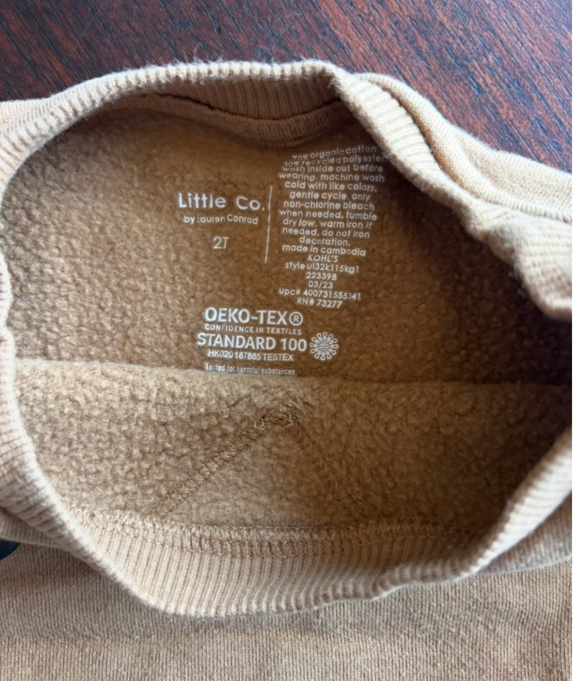 #44 Little Co. Pumpkin sweatshirt size 2T