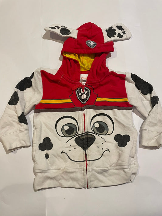 #126 Boys Paw Patrol Marshall Sweatshirt Hoodie 4T GUC