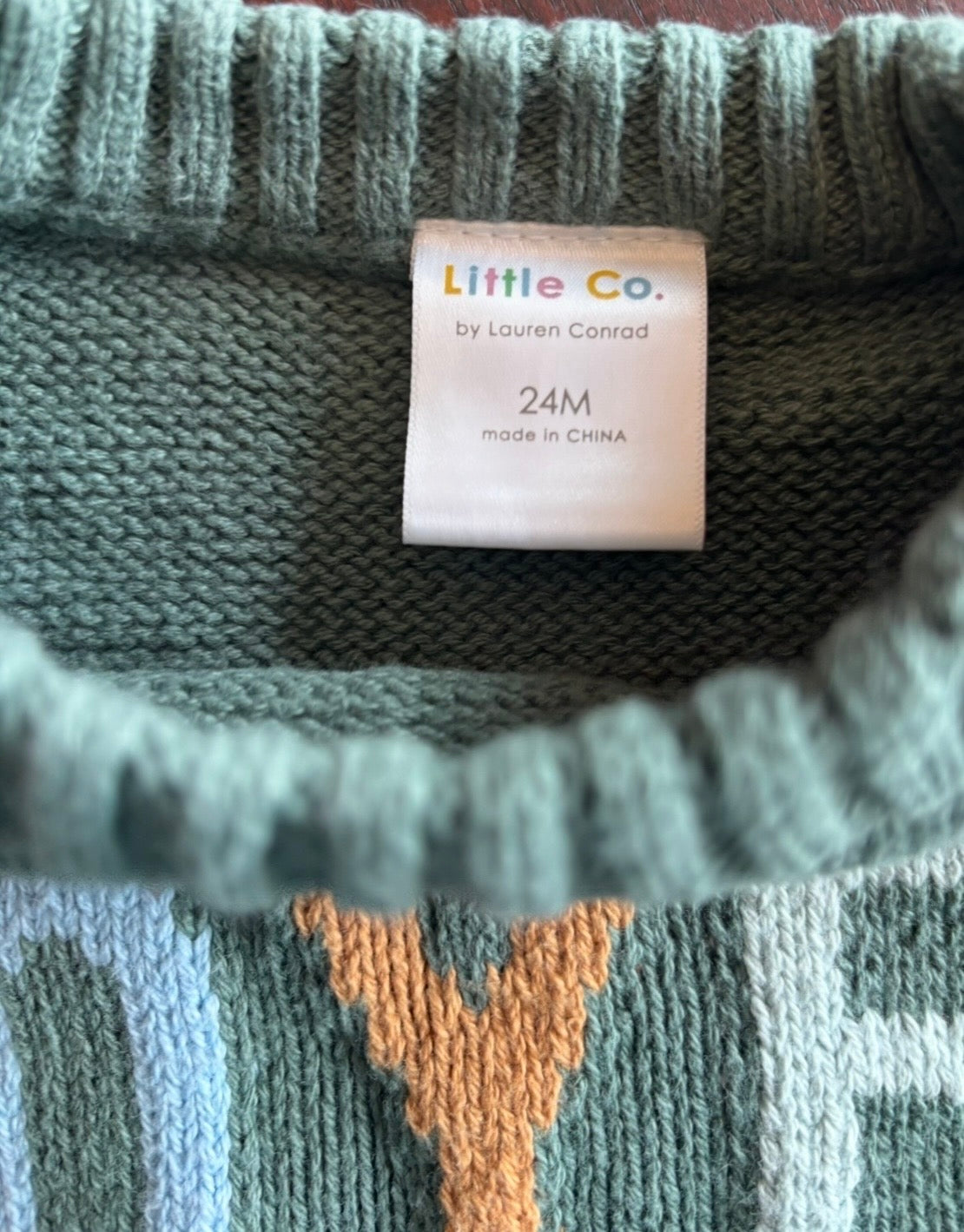 #44 Little Co Joyful holiday sweatshirt 24 months