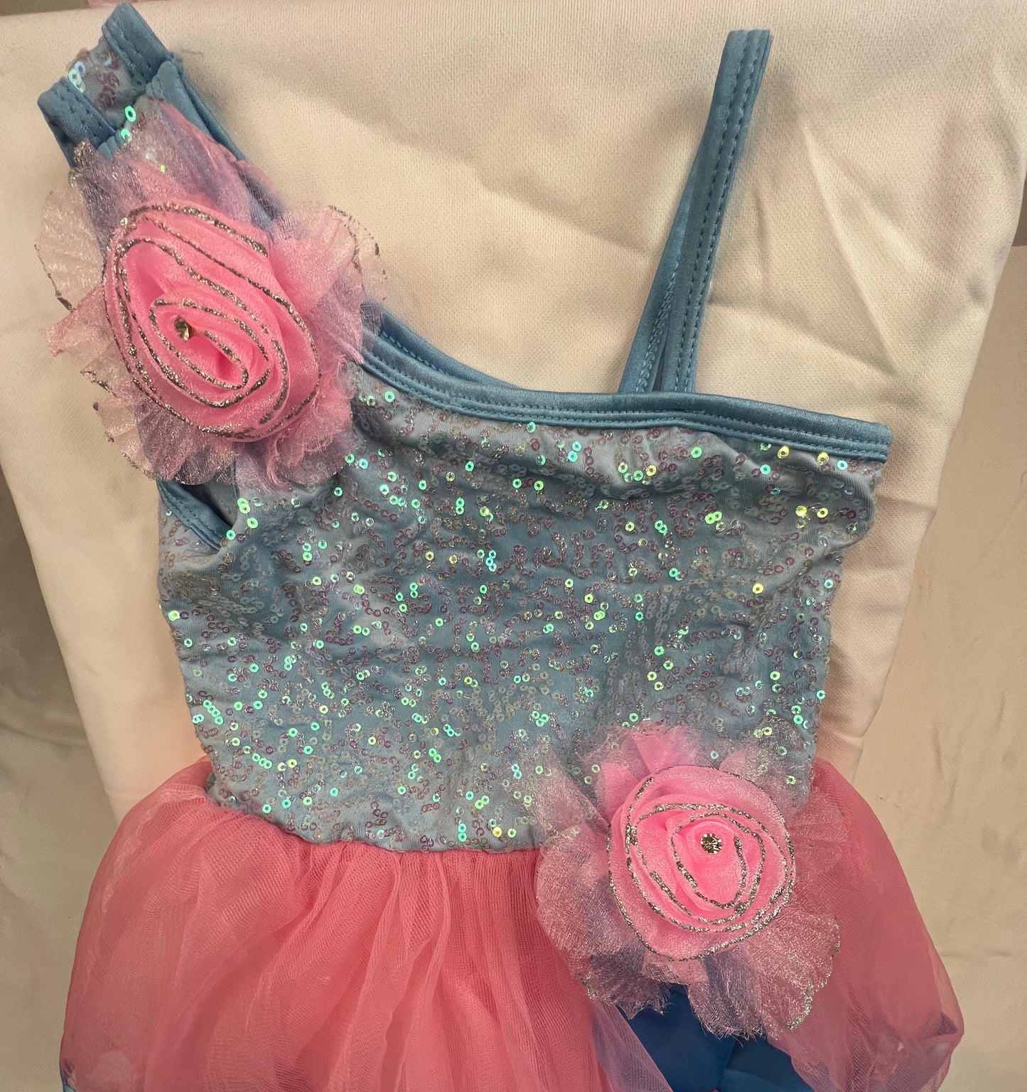 Girls XS Dress Up Ballerina Tutu Pink Blue Leotard EUC (Estimate about 2T - 3T) Costume Dress-up Dance
