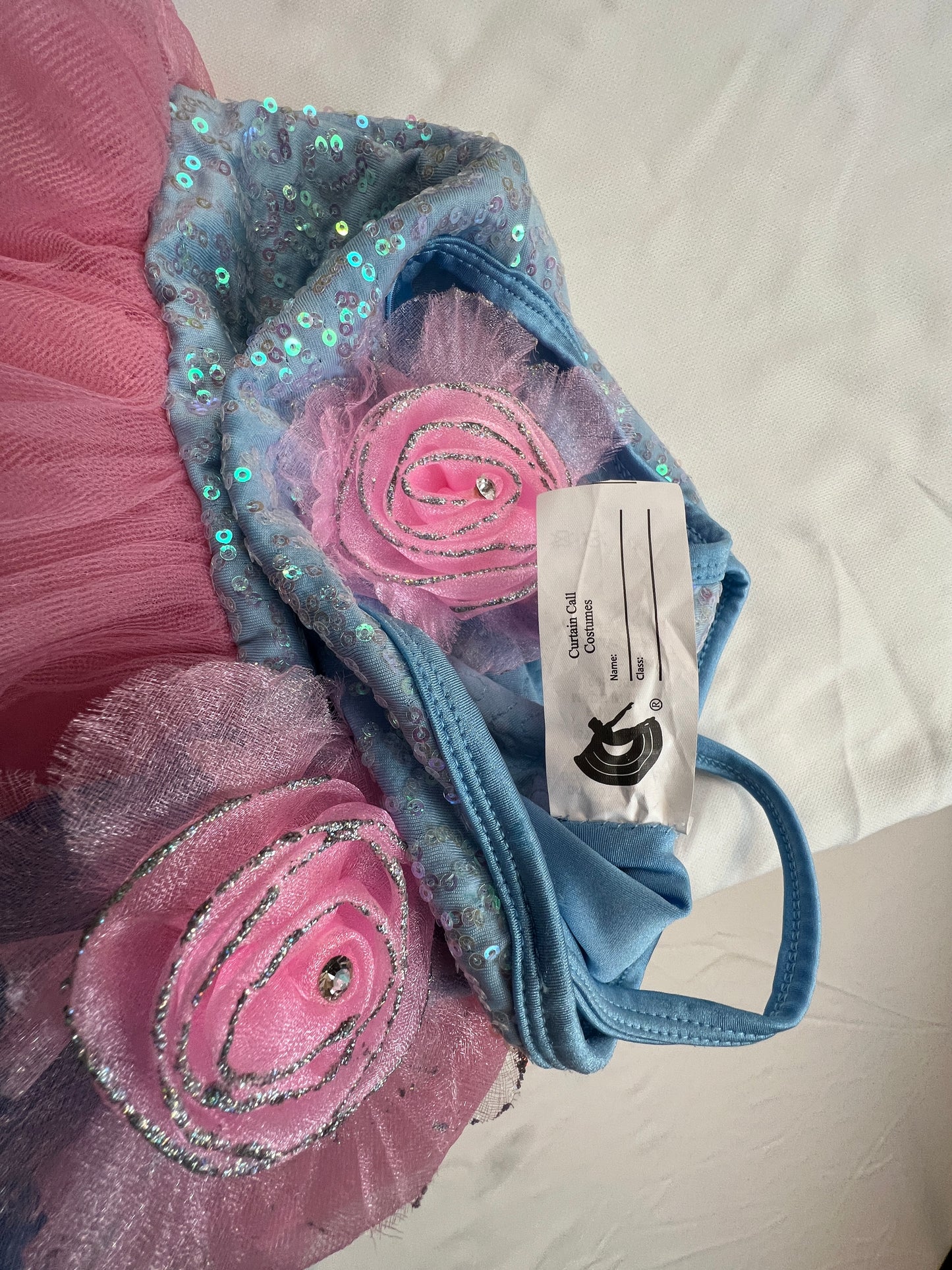 Girls XS Dress Up Ballerina Tutu Pink Blue Leotard EUC (Estimate about 2T - 3T) Costume Dress-up Dance
