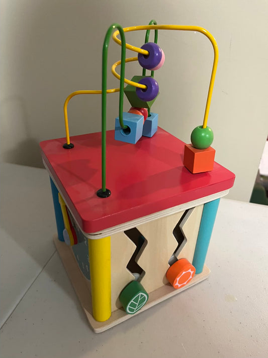 Seller #28 - Wooden Travel Activity Cube - GUC