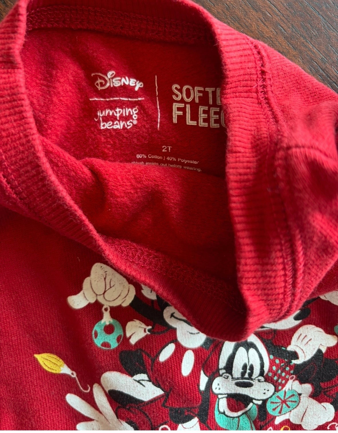#44 Toddler 2T Mickey Holiday Sweatshirt Jumping Beans