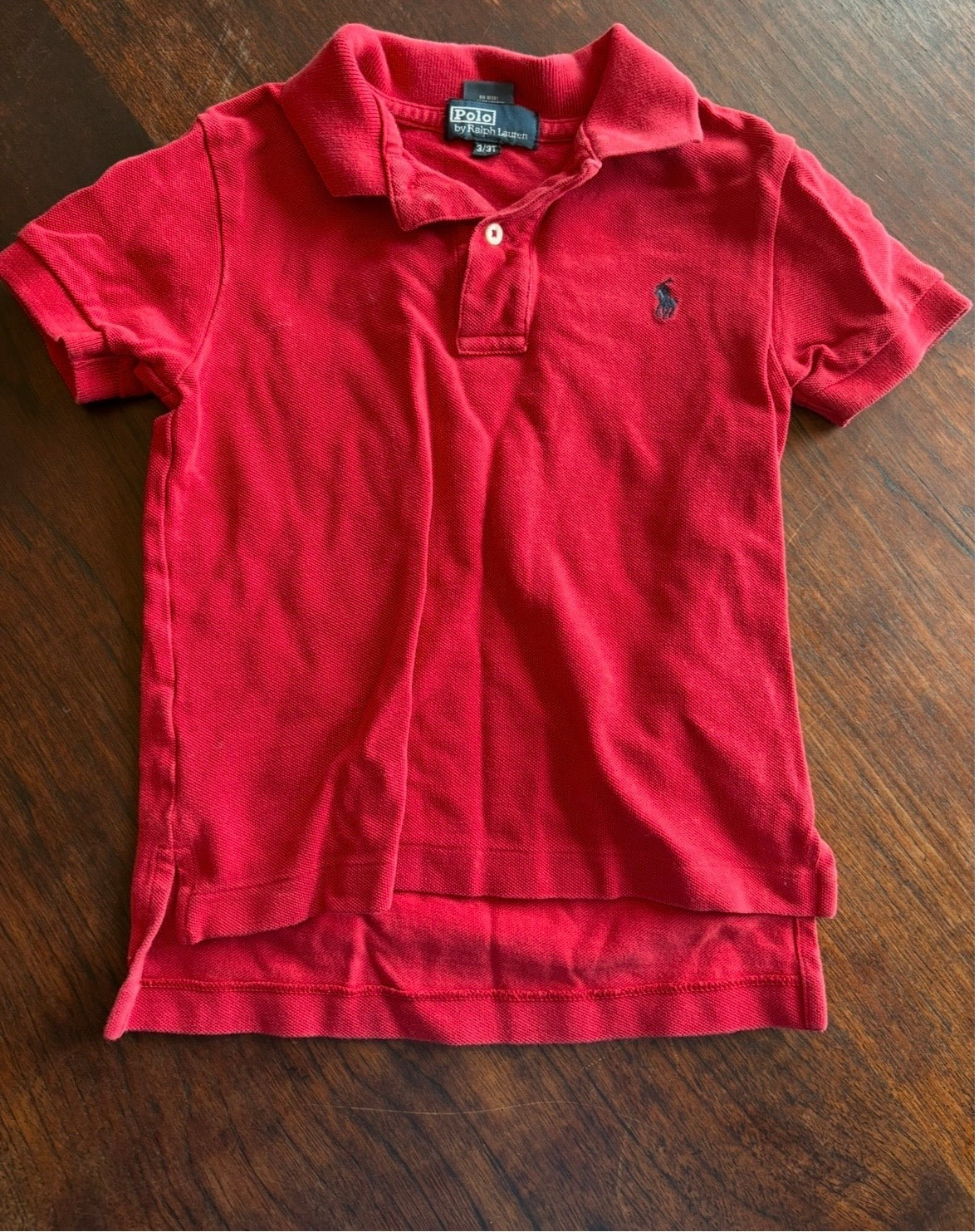 #44 Polo Ralph Lauren Red Polo boys size 3T
