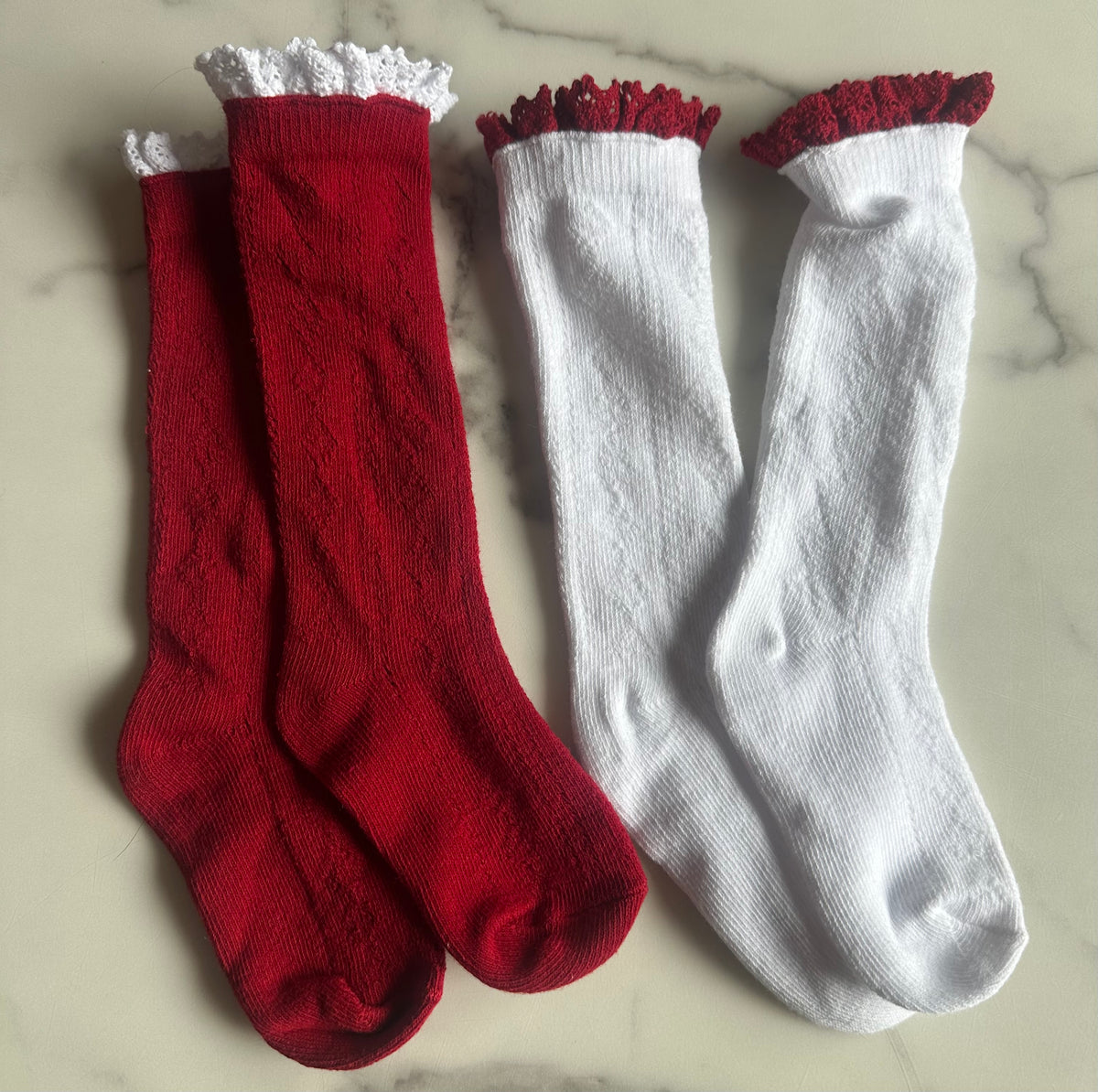 Seller #58 Girls Christmas socks, Little Stocking Co., 2 pair