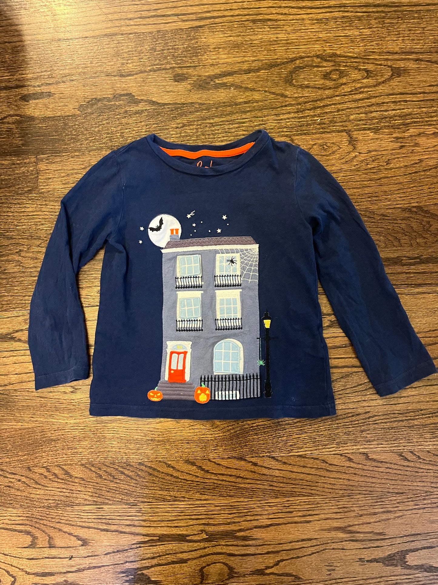 #67 REDUCED Boden Lift the Flap Haunted House Shirt 4/5