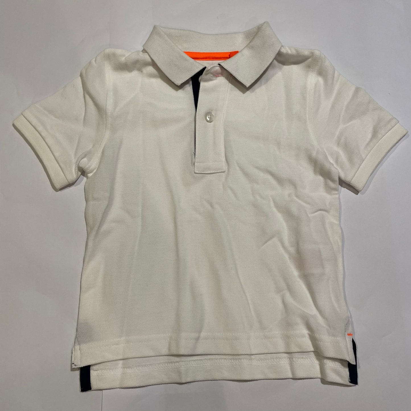#126 Boys Boden 2T (2-3) White SS Polo EUC