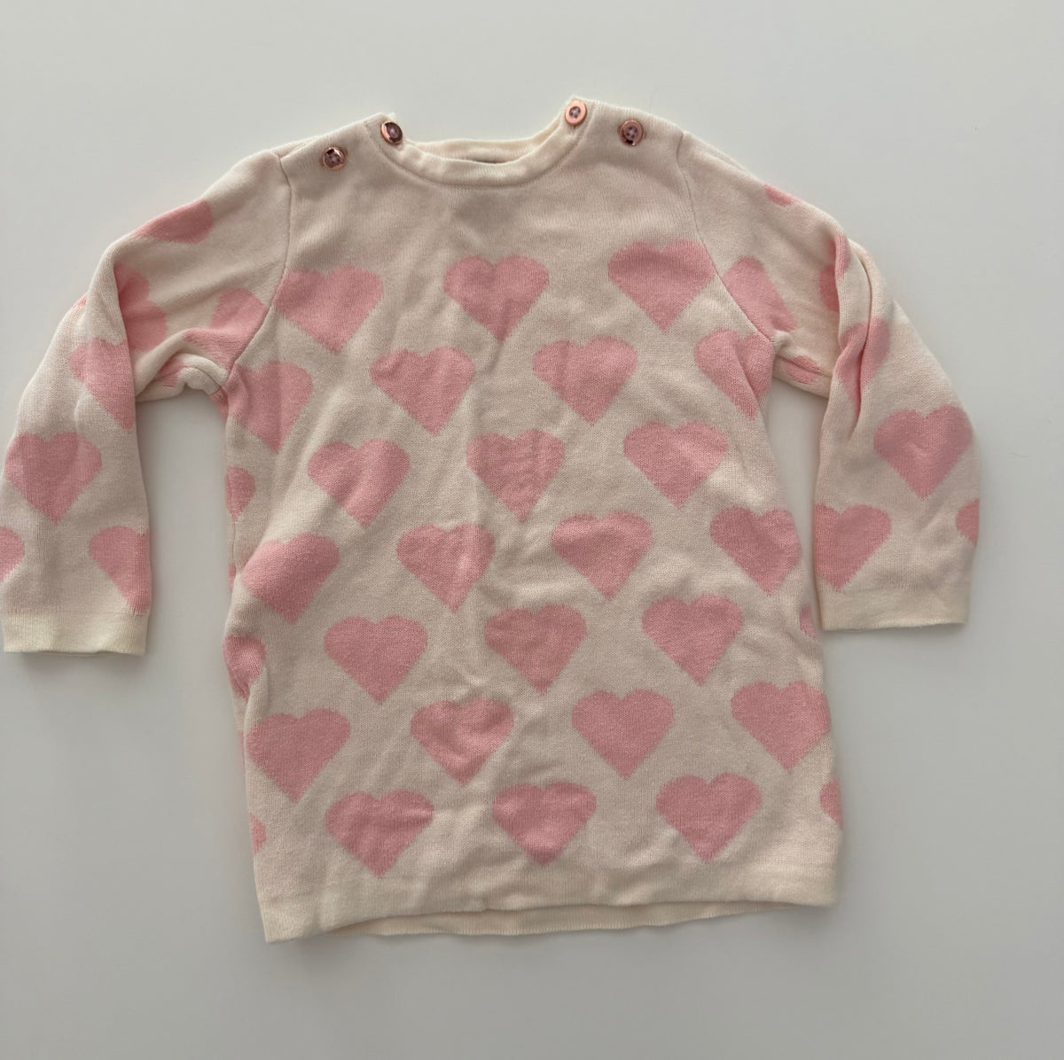 #117, Girls 18M, SweetHoney heart sweater, VGUC