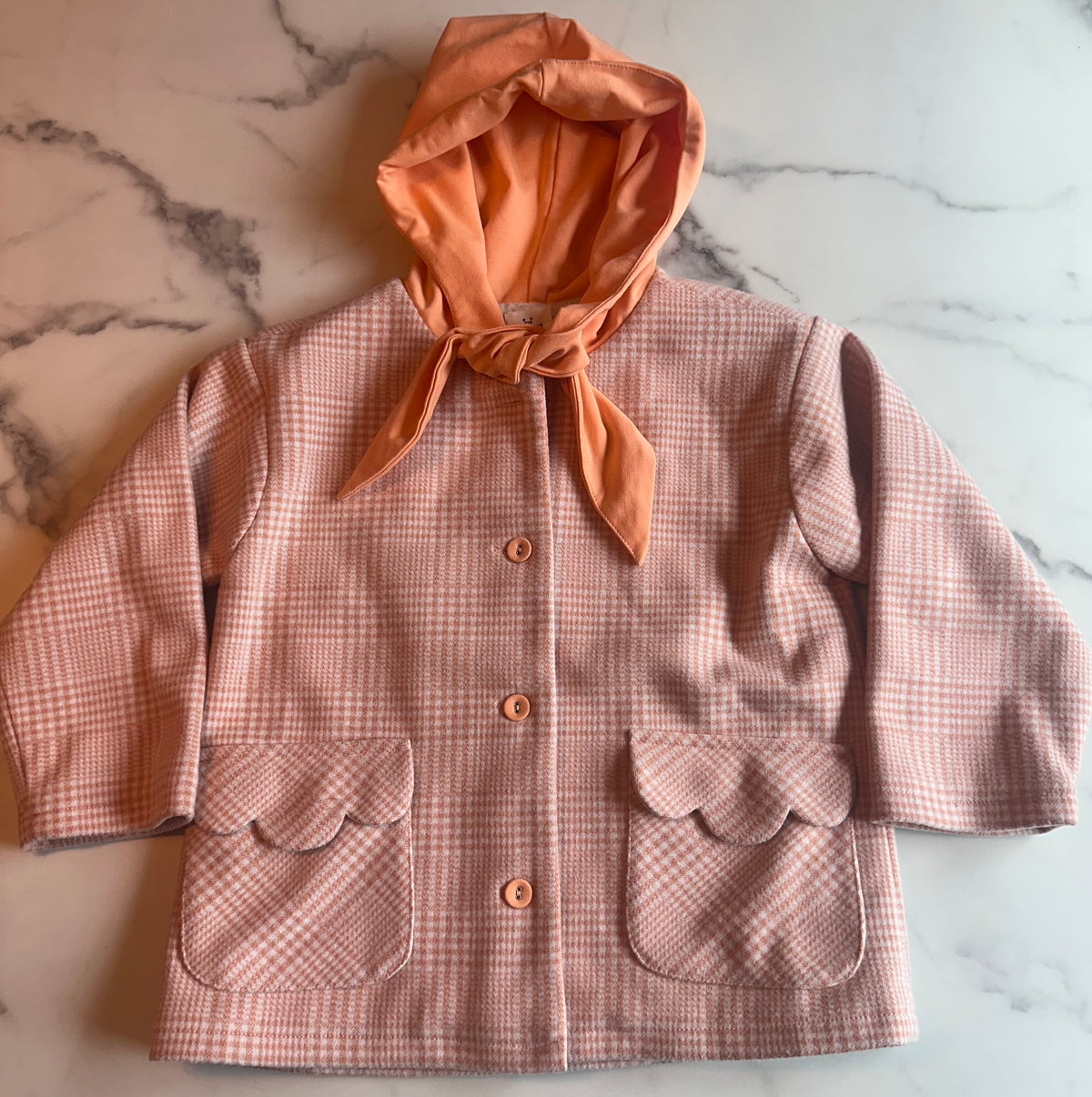 Seller #58 AIMAMA Girls boutique peach coat 4/5 years