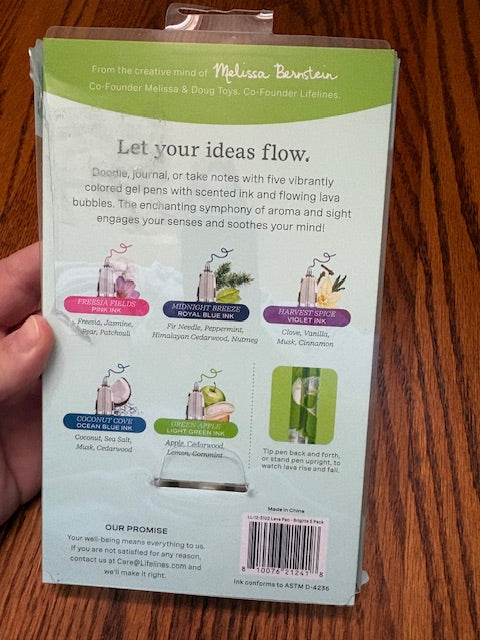 #34 NEW Lifelines Scented Lava Pen Set of 5