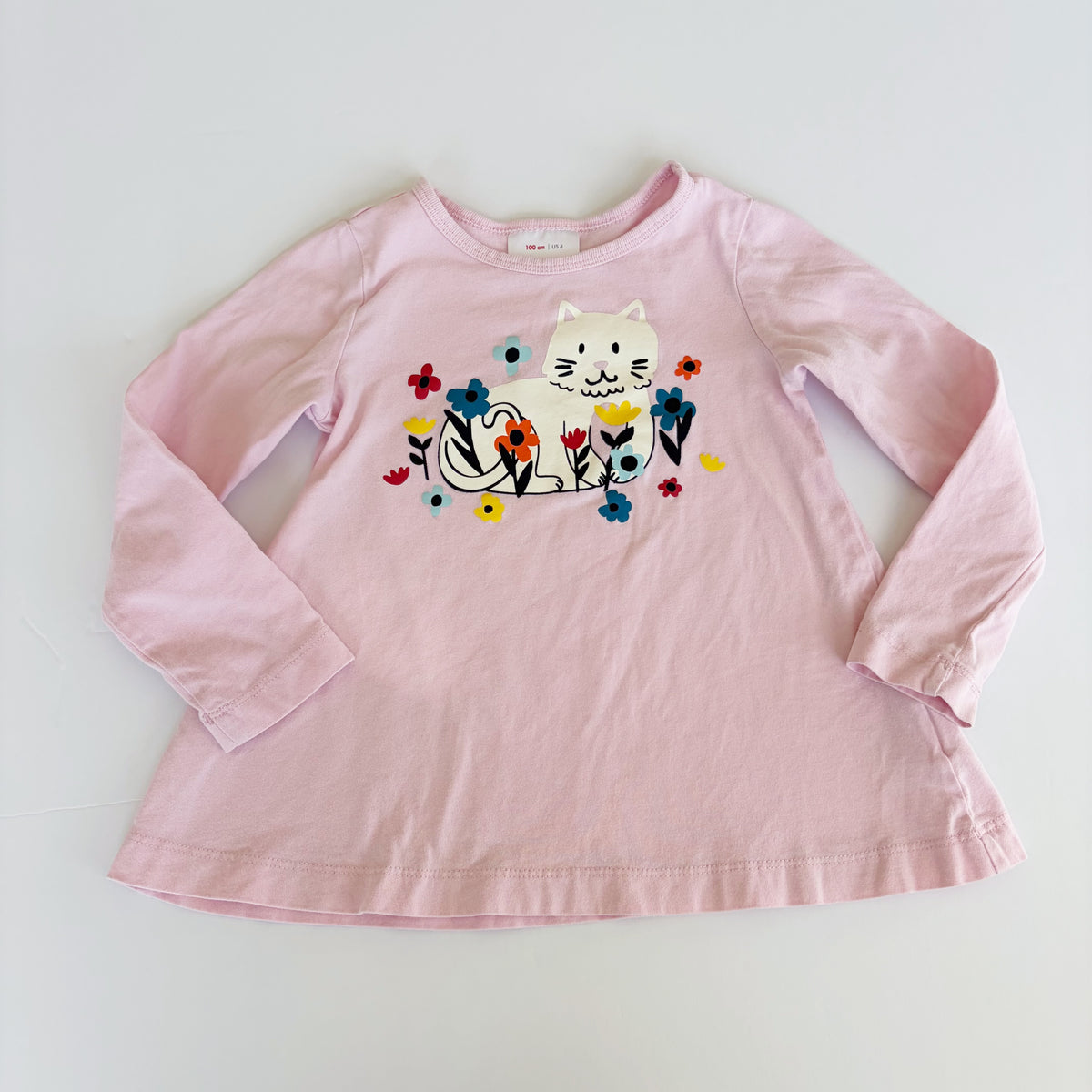 #96 | Girls Size 4 Hanna Andersson Cat Swing Top