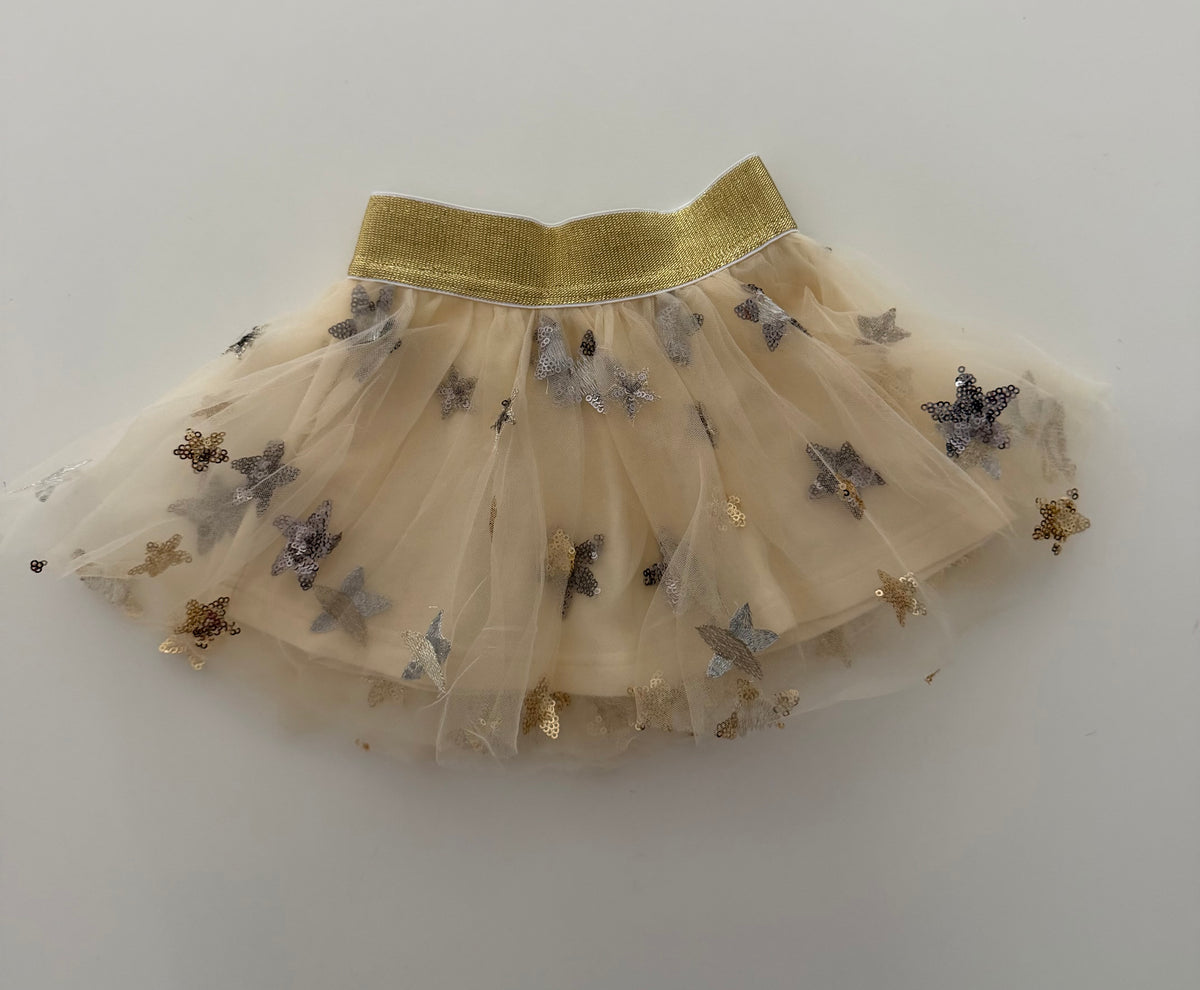 #117, Girls 18M, Love & Grow gold star tulle skirt, GUC