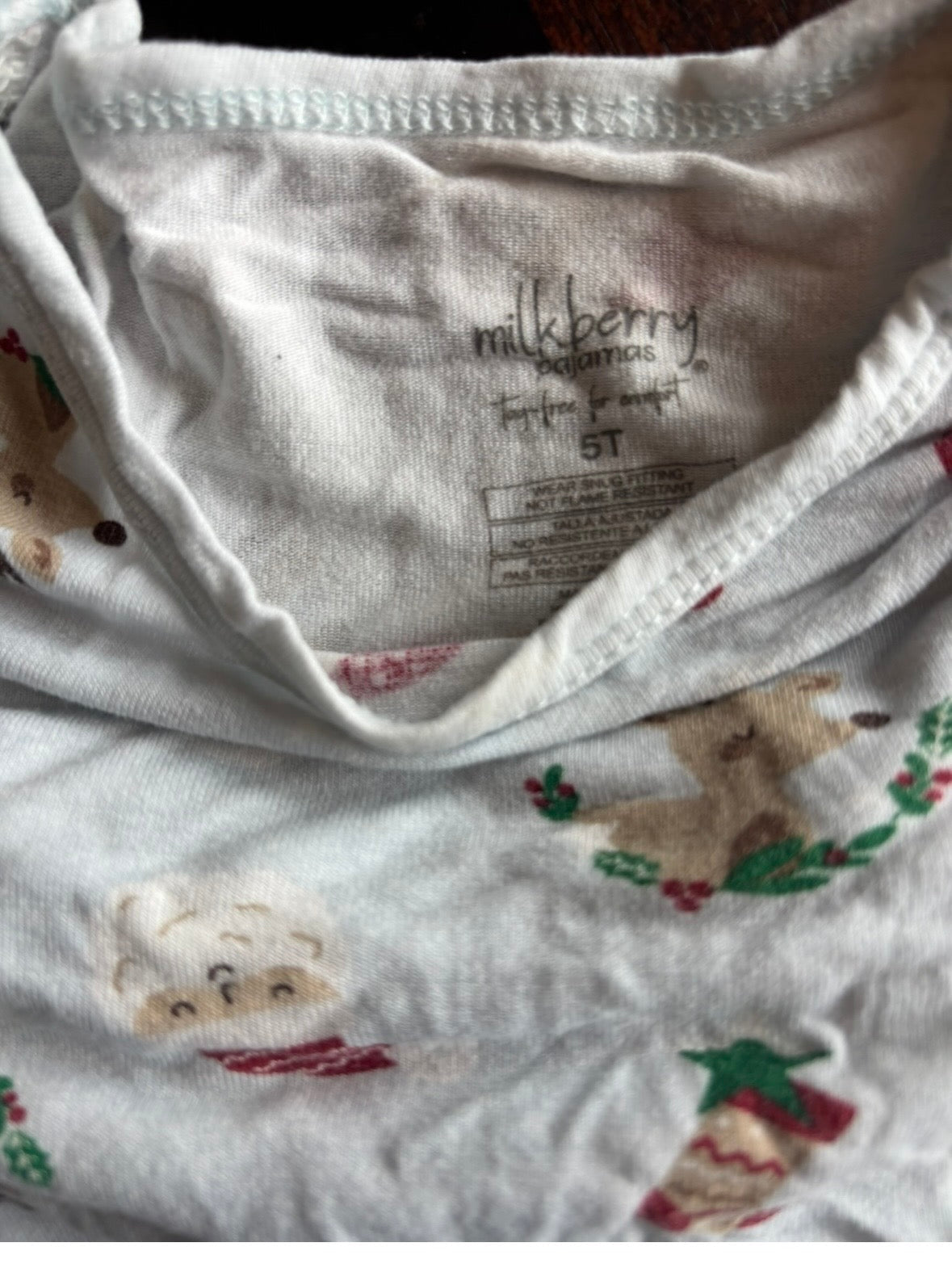 #44 Milkberry Holiday PJ set size 5T