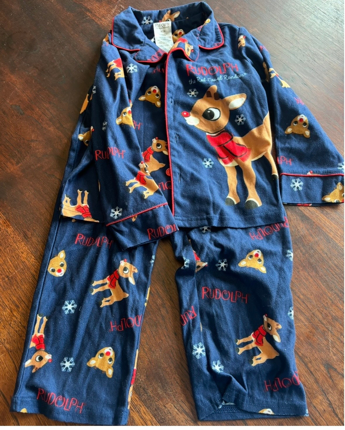 #44 EUC Rudolph PJ Set size 4T